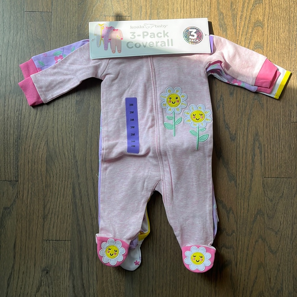 Koala Baby Coveralls (3 Pack / 3M)